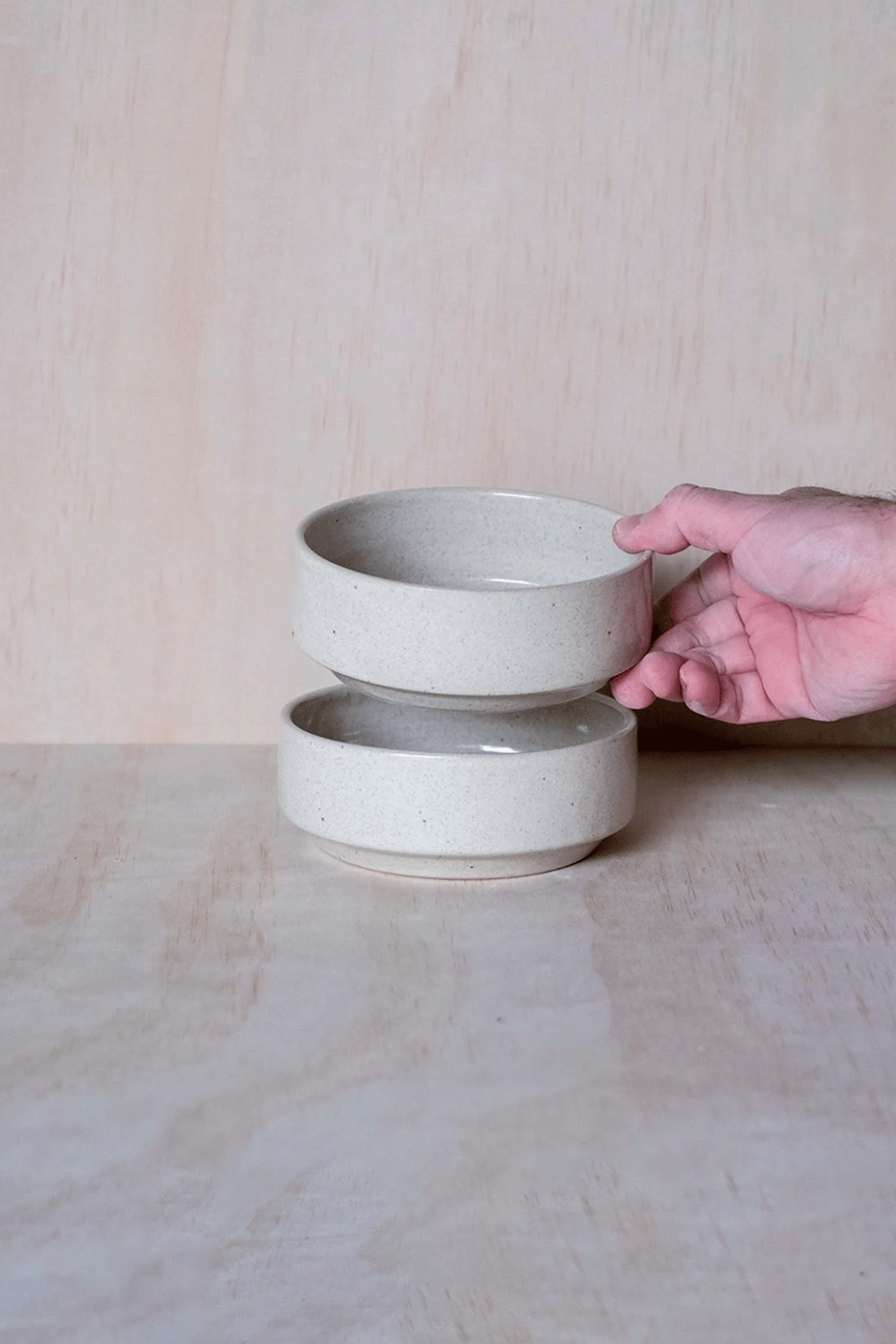 Small Stacking Bowl in Beige