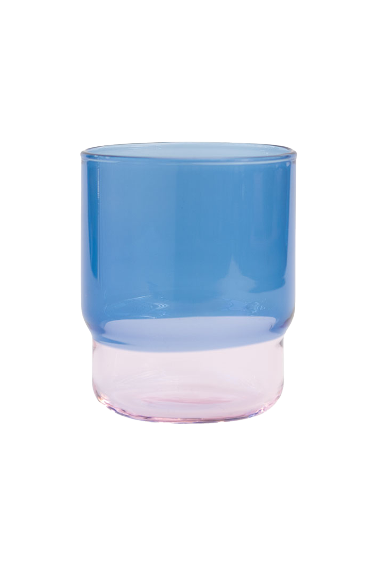 Two Tone Stacking Glass in Blue & Pink