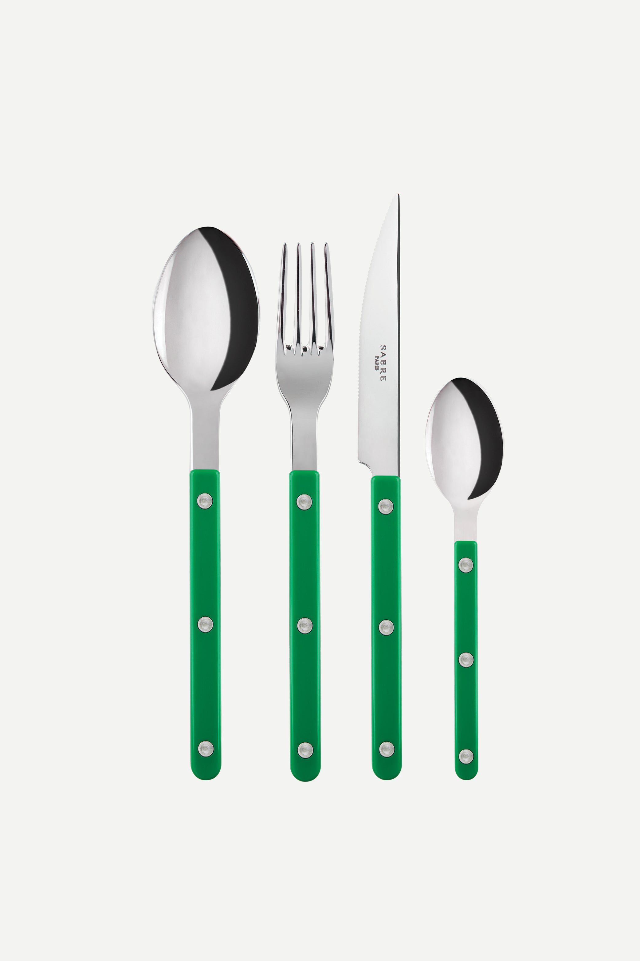 Bistrot Solid Cutlery Set in Garden Green