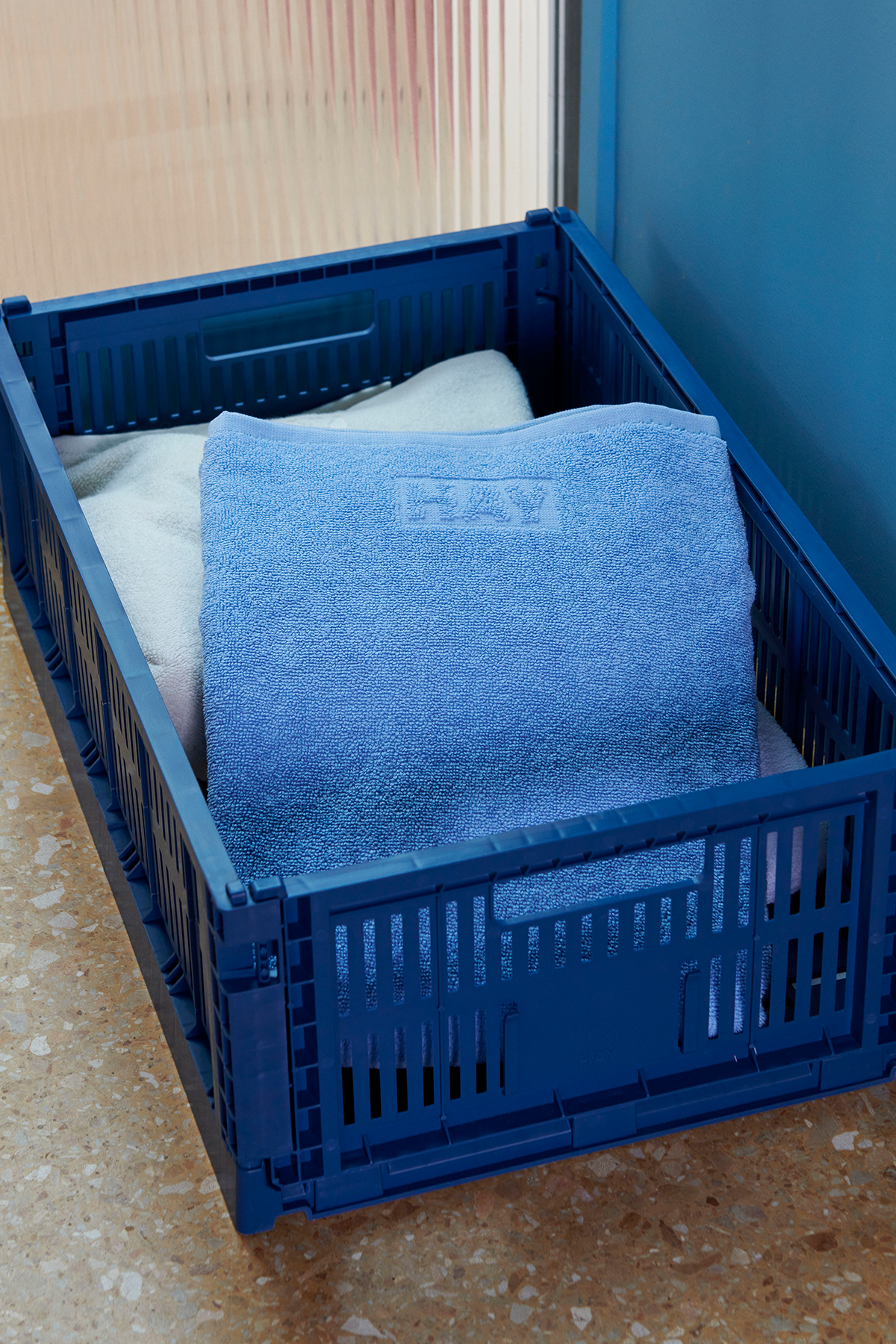 Medium Colour Crate in Electric Blue