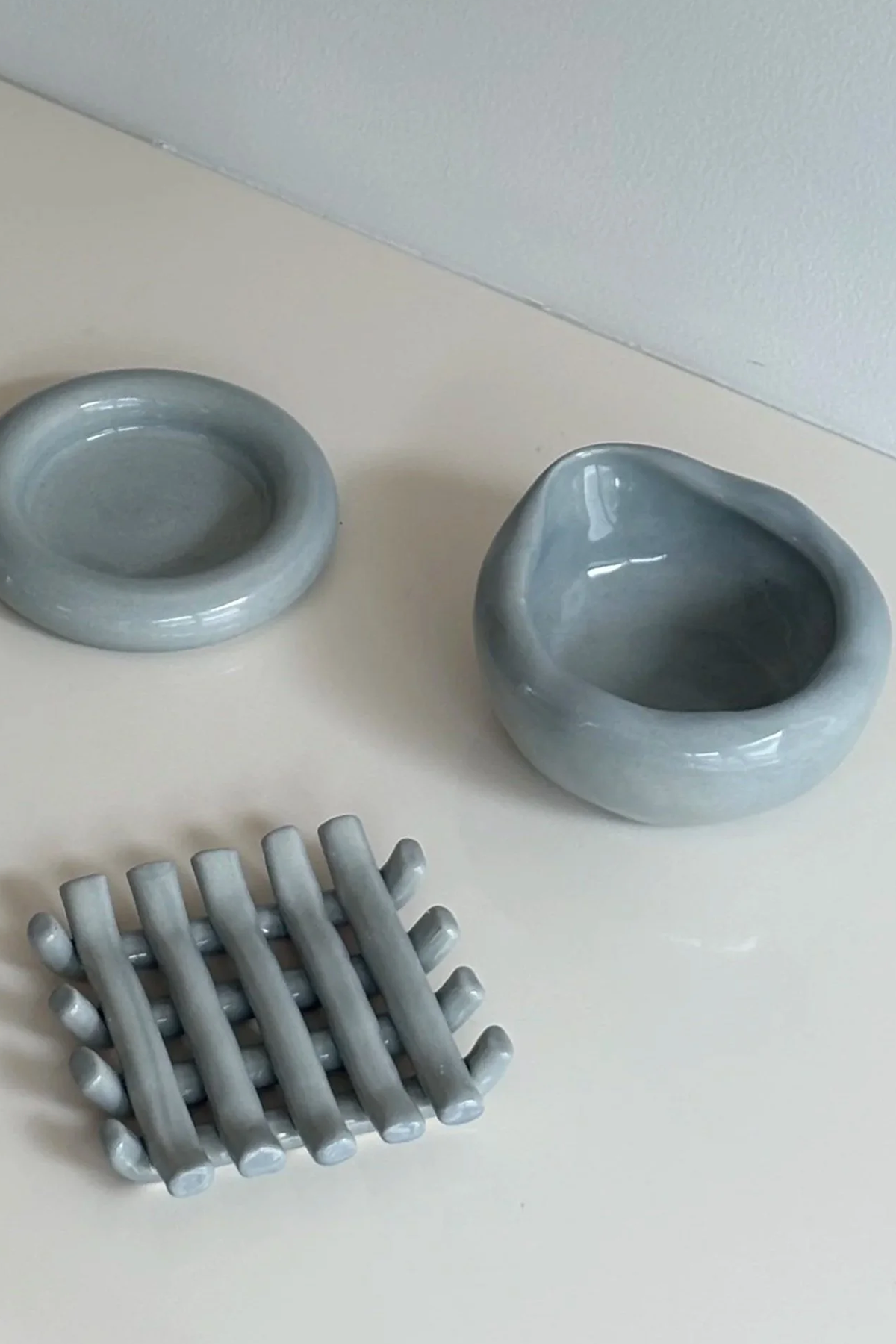 Grid Soap Dish in Steel