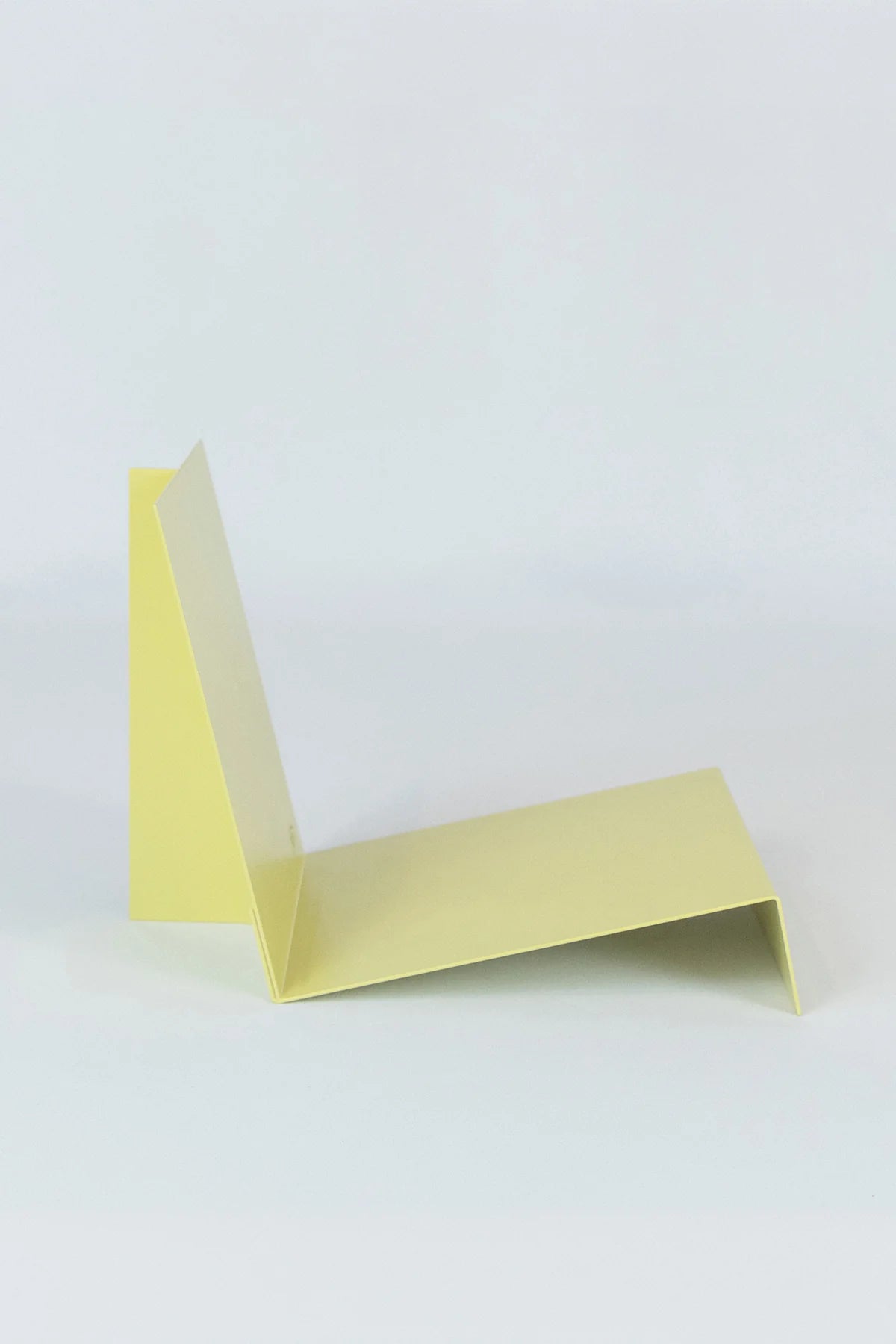 LP Record Stand in Pale Yellow