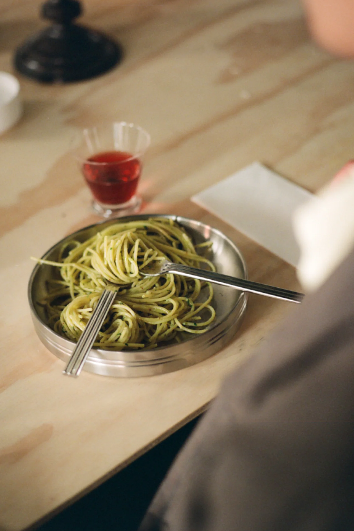Stainless Steel Pasta Plate — Single