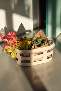 Laundry Basket Small — Nougat