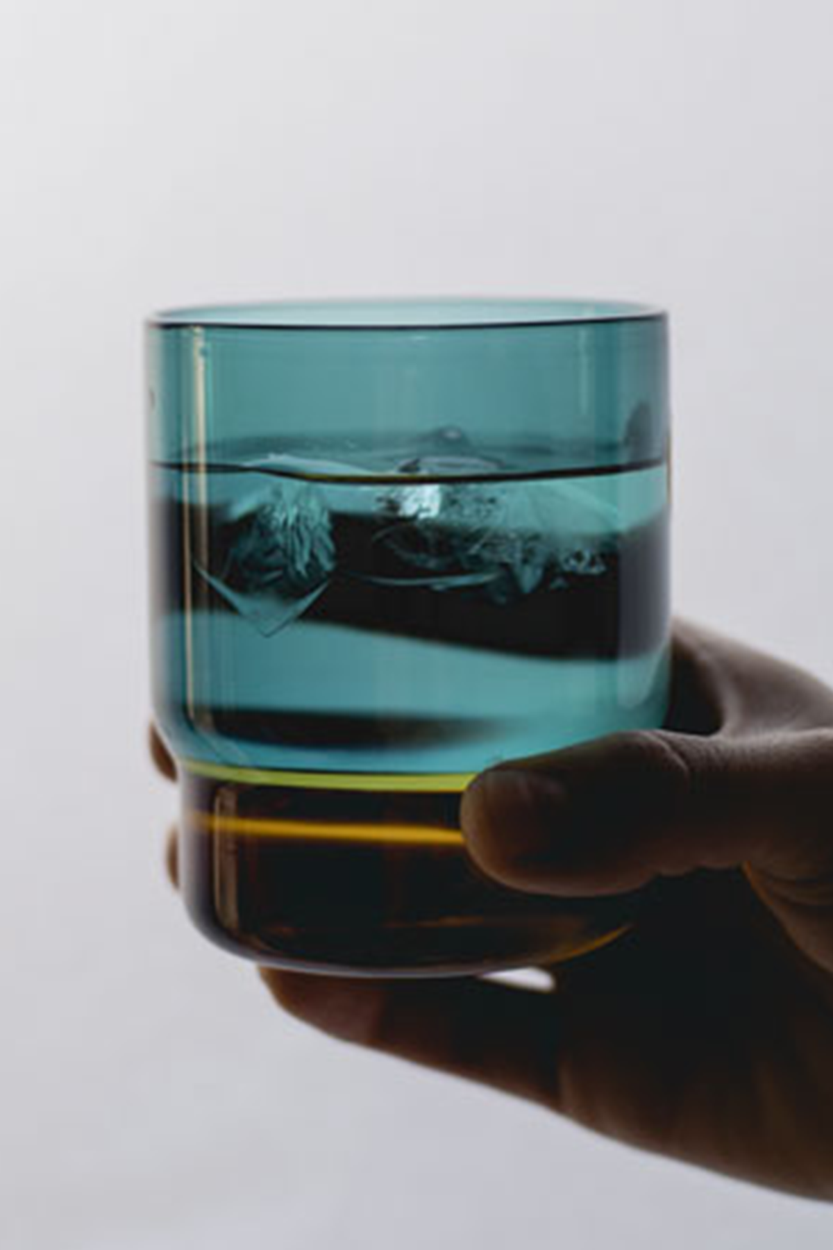 Two Tone Stacking Glass in Green & Yellow