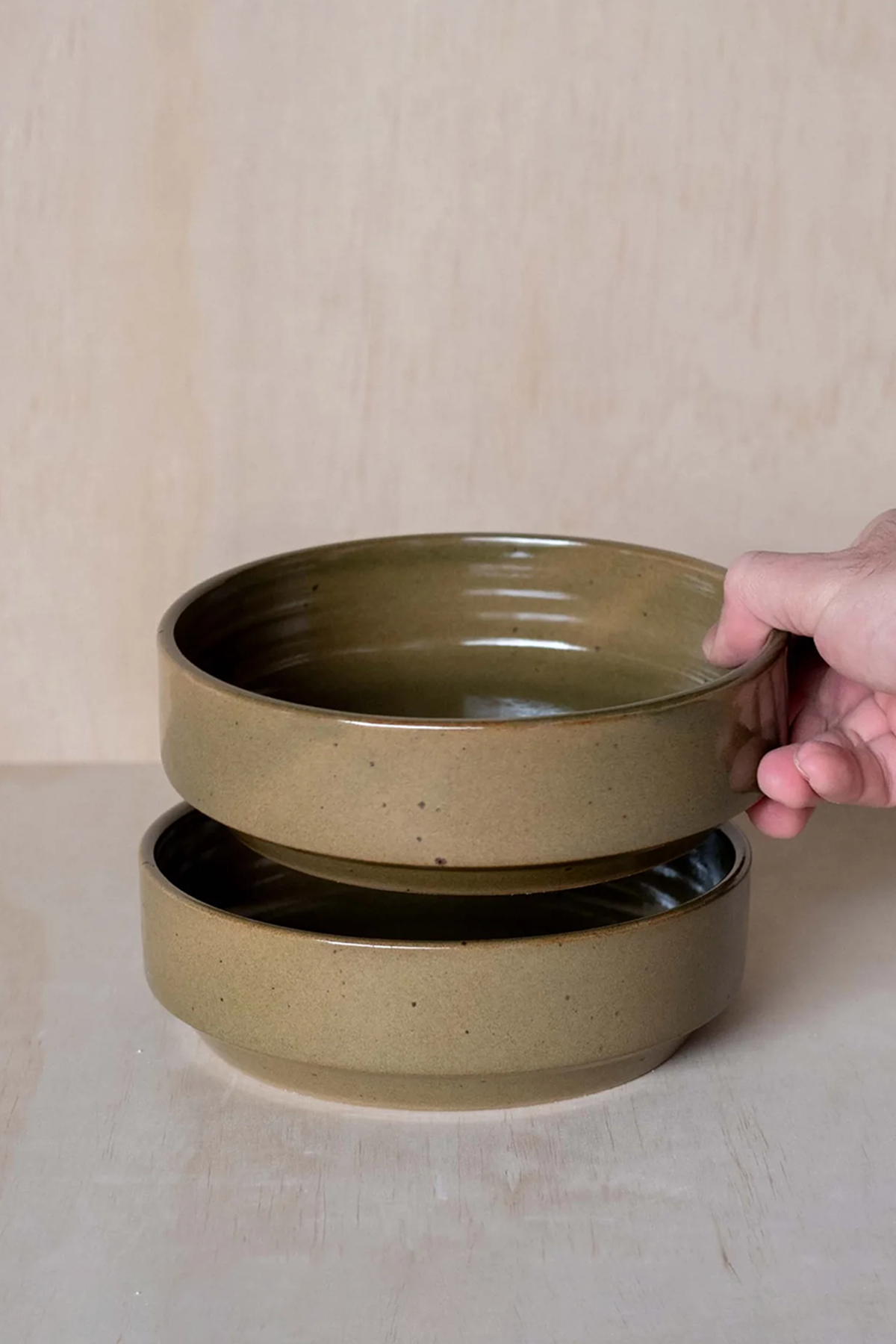 Medium Stacking Bowl in Sage