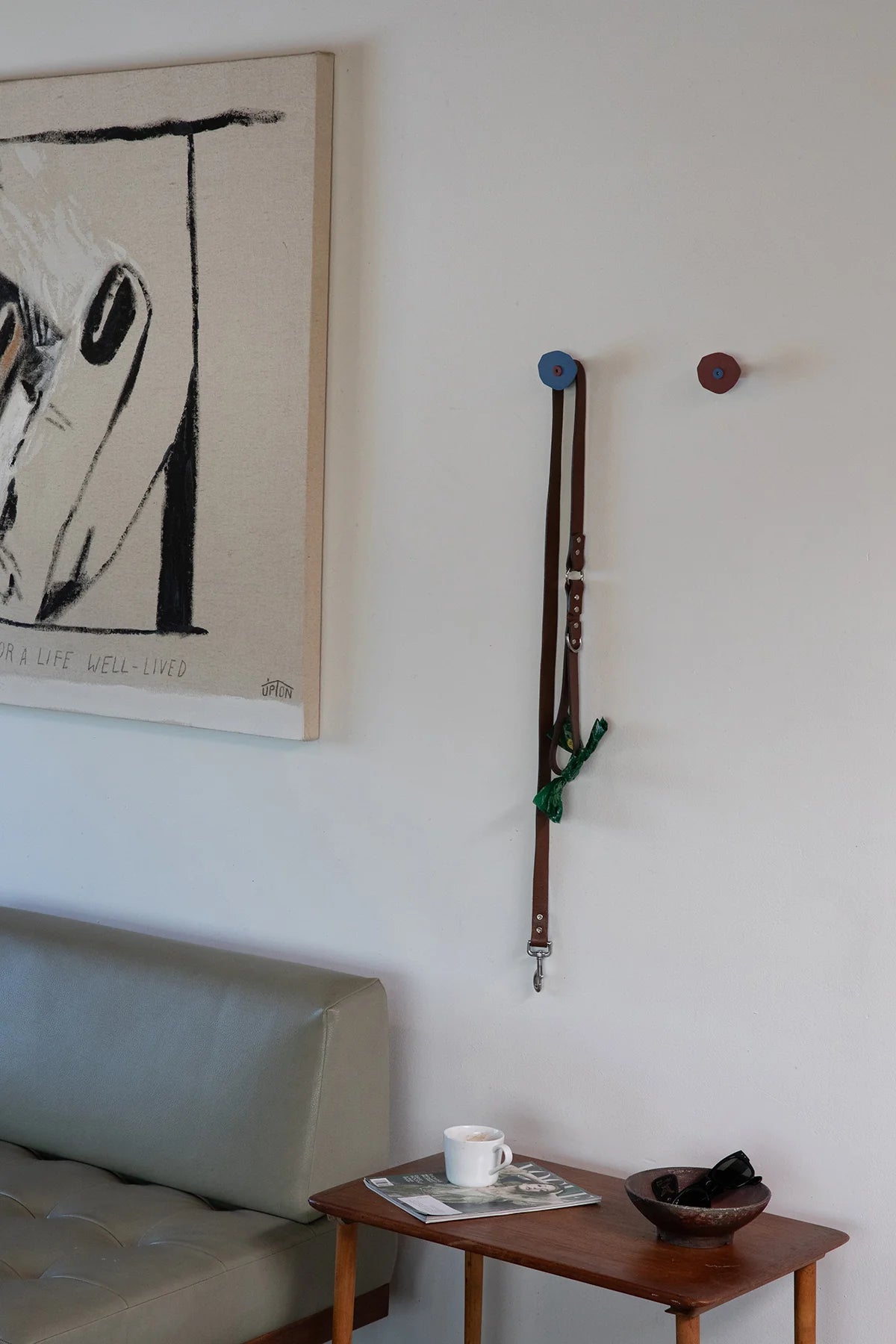 CORTE Wall Hook in Blue & Rose