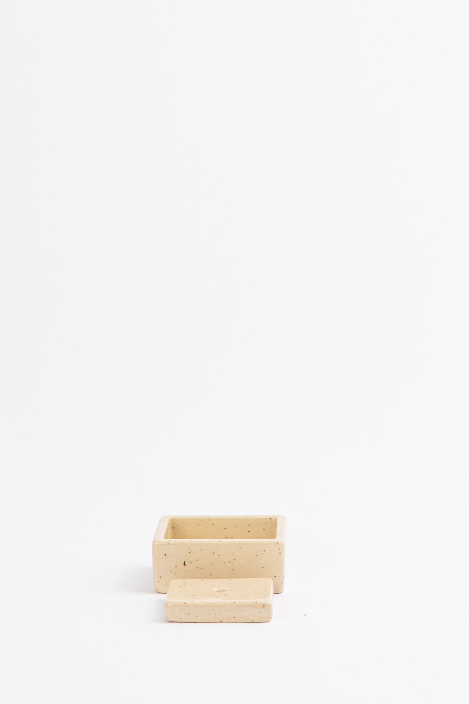 Square Soap Dish – Cream Speckle
