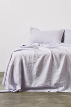 Load image into Gallery viewer, 100% Linen Flat Sheet in Lilac
