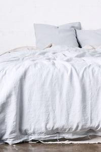 100% Linen Duvet Cover in Mist