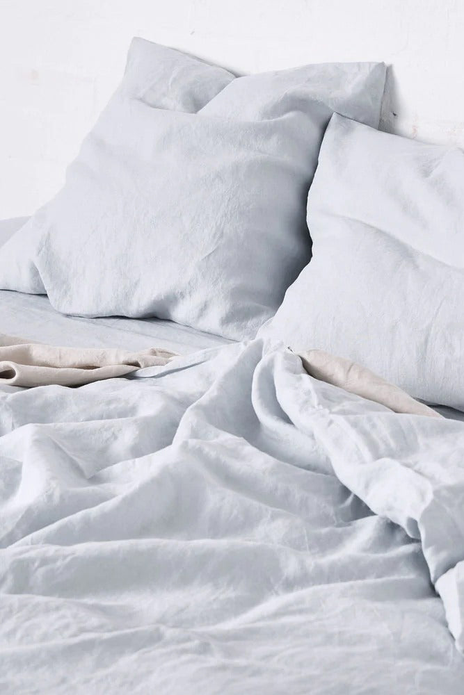 100% Linen Duvet Cover in Mist