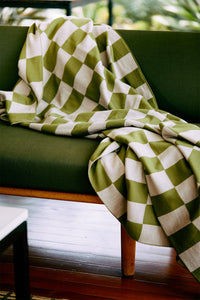 Curio Blanket – Wheatgrass Check